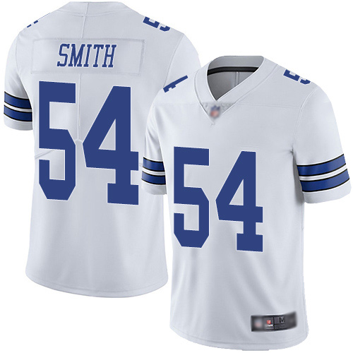 Men Dallas Cowboys Limited White Jaylon Smith Road 54 Vapor Untouchable NFL Jersey